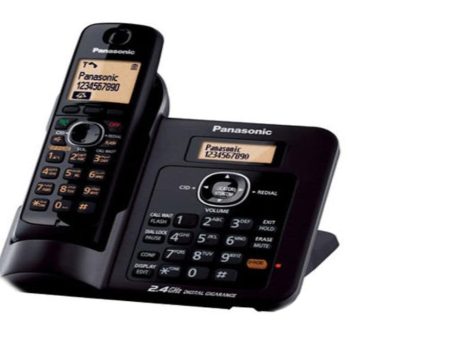 Panasonic Single Line 2.4GHz KX-TG3811SX Digital Cordless Telephone (Black) Online now