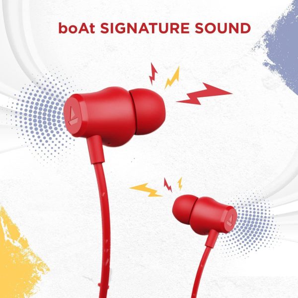 boAt Rockerz 378 Bluetooth Neckband with Spatial Bionic Sound Tuned by THX, Beast™ Mode, ASAP™ Charge, Signature Sound, 25 Hours Playtime & BT v5.1(Vibrant Red) For Cheap