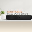 amazon basics 16W Bluetooth Soundbar Speaker with 1200mah Battery, BT v5.3, Aux, USB Port for Mobile, PC, Tablets, and Laptops (Black - 16W) Fashion