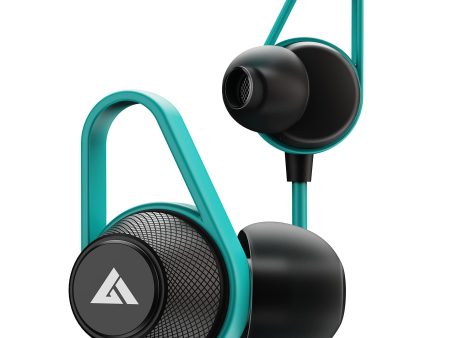 Boult Audio Bassbuds Loop 2 Wired in Ear Earphones with Mic, 10mm Powerful Driver for Extra Bass with Customizable Ear Loop (Teal Blue) Discount