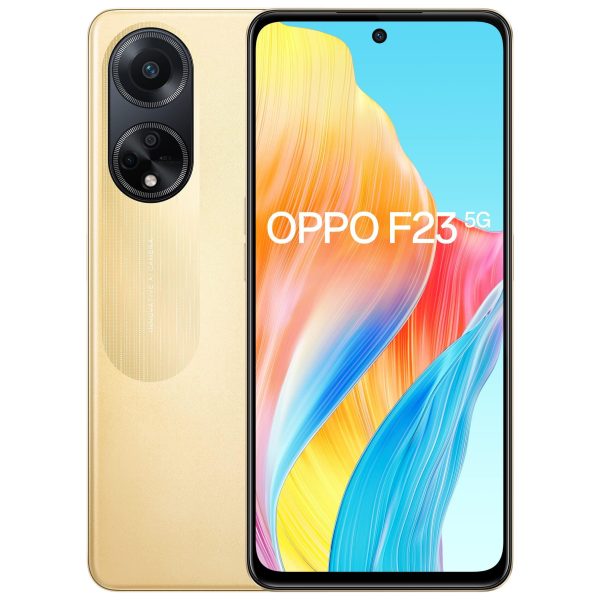 (Refurbished) Oppo F23 5G (Bold Gold, 8GB RAM, 256GB Storage) | 5000 mAh Battery with 67W SUPERVOOC Charger | 64MP Rear Triple AI Camera with Microlens | 6.72  FHD+ 120Hz Display | with Offers on Sale