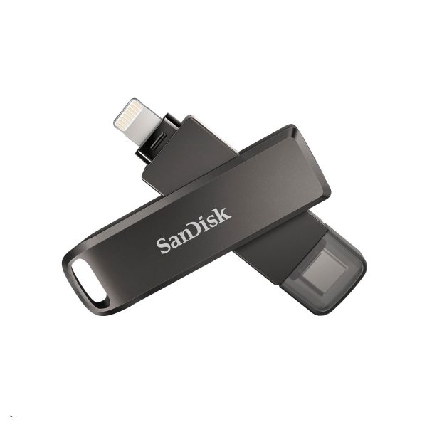 SanDisk 128 GB iXpand USB 3.0 Flash Drive Luxe for iPhone, iPad Pro, MAC Devices, Type-C Android Phone & Other Devices (SDIX70N-128G-GN6NE) Supply