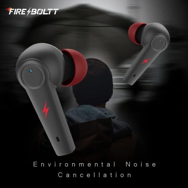 Fireboltt Fire Pods Vega 811 TWS earbuds with captivating RGB lights, Bluetooth 5.3, Gaming Mode, Quad Mic ENC, and voice assistance (Black Red) Online Sale