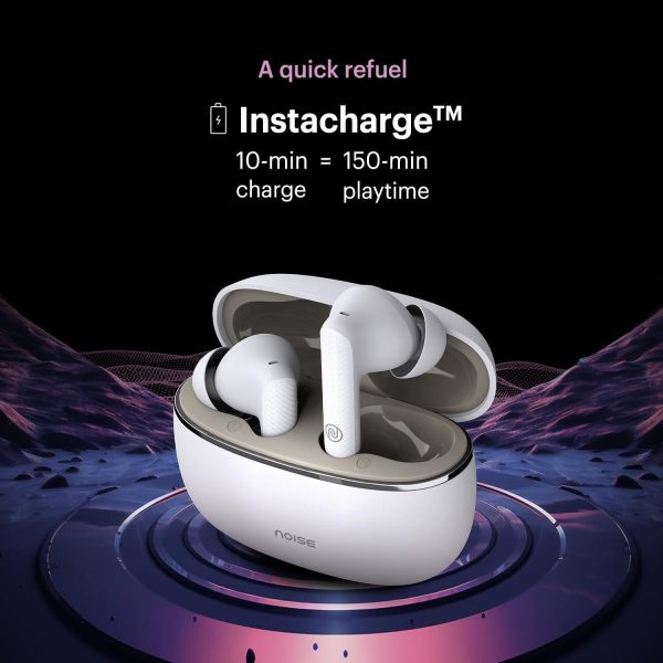 Noise Aura Buds in-Ear Truly Wireless Earbuds with 60H of Playtime, Quad Mic with ENC, Dual Device Pairing, Instacharge(10 min=150 min),12mm Polymer Composite Driver,BT v5.3(Aura White) on Sale