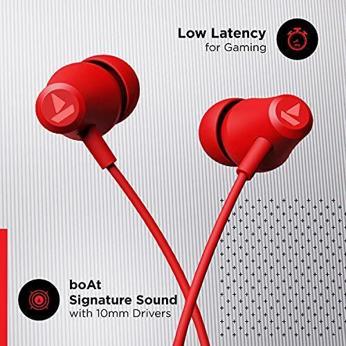 boAt Rockerz 375 Bluetooth Wireless in Ear Earphones with Mic (Raging Red) Online now