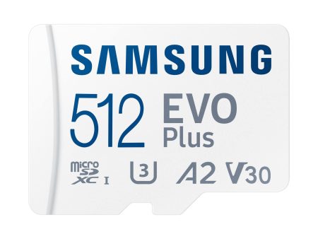 SAMSUNG EVO Plus 512GB Micro SDXC w SD Adaptor, Up-to 160MB s, Expanded Storage for Gaming Devices, Android Tablets and Smart Phones, Memory Card, MB-MC512SA IN Discount