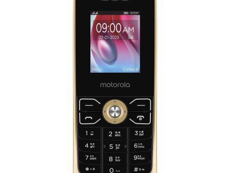 (Refurbished) Motorola a50G - Dual Sim Keypad Mobile with Expandable Memory Upto 32GB, Rear Camera, 1750 mAh Big Battery, 6 Indian Languages Input Support (Gold) Cheap