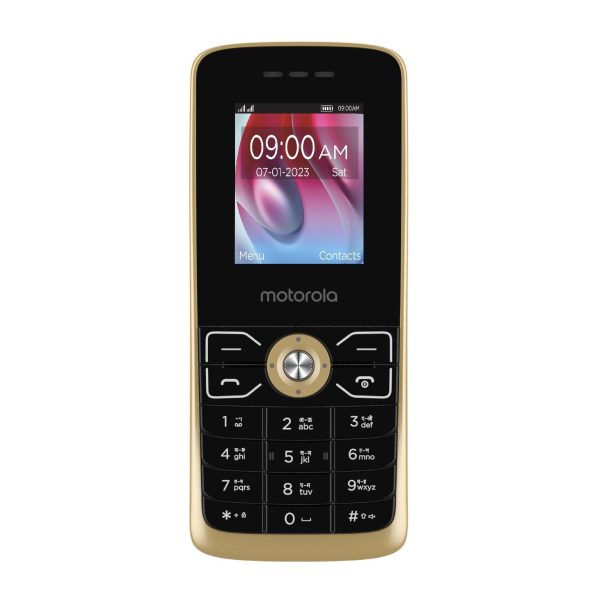 (Refurbished) Motorola a50G - Dual Sim Keypad Mobile with Expandable Memory Upto 32GB, Rear Camera, 1750 mAh Big Battery, 6 Indian Languages Input Support (Gold) Cheap