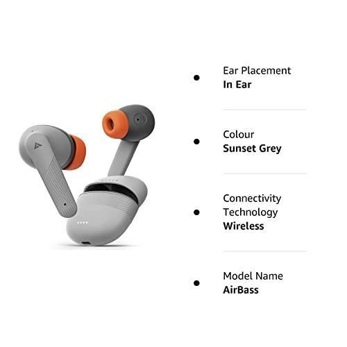 Boult Audio Z25 True Wireless in Ear Earbuds with 32H Playtime, 45ms Low Latency, Type-C Fast Charging (10=150Mins), Made in India, Zen ENC Mic, 13mm Bass Drivers, Bluetooth 5.3 Ear Buds (Sunset Grey) Discount