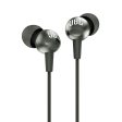 JBL C200SI, Premium in Ear Wired Earphones with Mic, Signature Sound, One Button Multi-Function Remote, Premium Metallic Finish, Angled Earbuds for Comfort fit (Gun Metal) on Sale