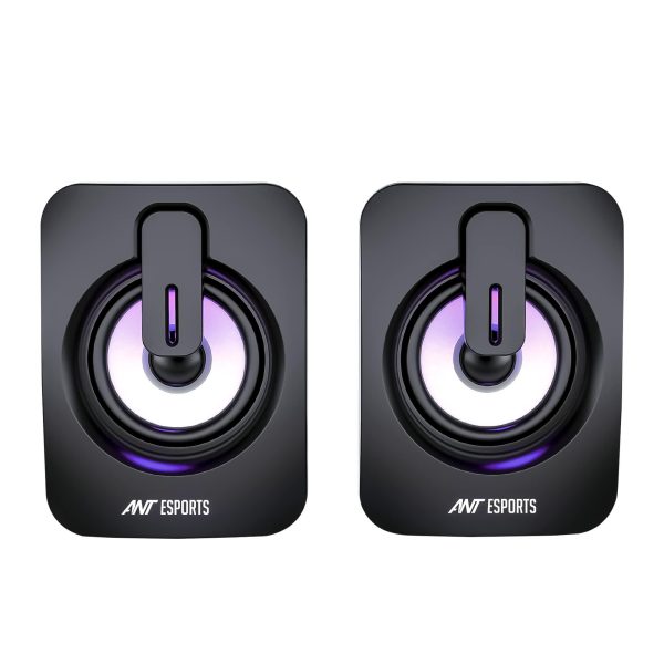 Ant Esports GS170 Gaming Speaker for PC, Stereo 2.0 USB Powered Desktop Speaker with 3.5 mm Aux-in, in-line Volume Control, RGB LED Lights Mini Multimedia Speakers for PC, Laptop, Tablet, Cellphone Hot on Sale