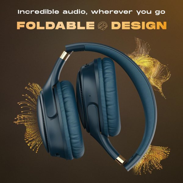 Noise Newly Launched Three Wireless On-Ear Headphones with 70H Playtime, 40mm Driver, Low Latency(up to 45ms),Dual Pairing, BT v5.3 (Space Blue) Sale