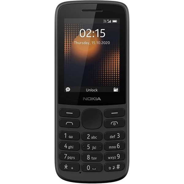 (Refurbished) Nokia 215 4G Dual SIM 4G Phone with Long Battery Life, Multiplayer Games, Wireless FM Radio and Durable Ergonomic Design – Black For Discount