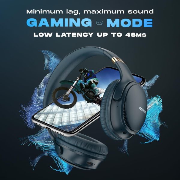 Noise Newly Launched Three Wireless On-Ear Headphones with 70H Playtime, 40mm Driver, Low Latency(up to 45ms),Dual Pairing, BT v5.3 (Space Blue) Sale