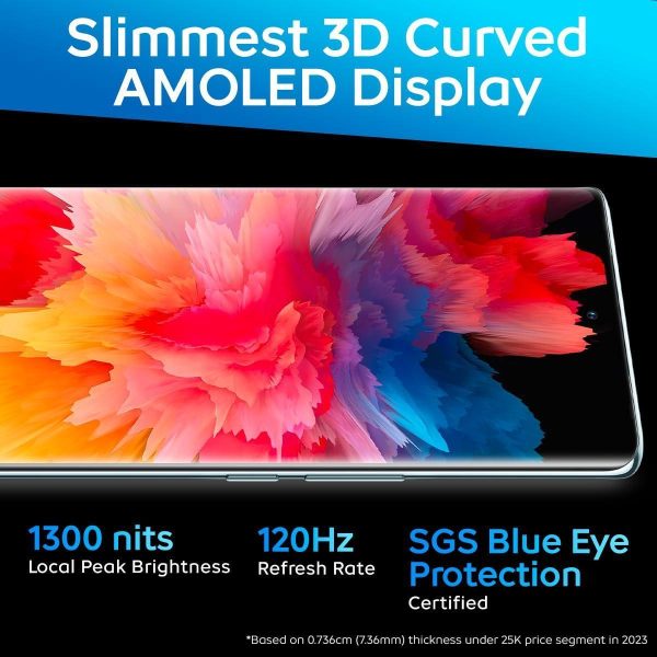 (Refurbished) iQOO Z7 Pro 5G (Blue Lagoon, 8GB RAM, 256GB Storage) | 3D Curved AMOLED Display | 4nm MediaTek Dimesity 7200 5G Processor | 64MP Aura Light OIS Camera | Segment s Slimmest & Lightest Smartphone Online Sale