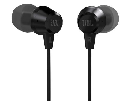 JBL C50HI, Wired in Ear Headphones with Mic, One Button Multi-Function Remote, Lightweight & Comfortable fit (Black) Online now