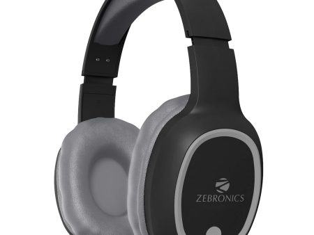 ZEBRONICS THUNDER Bluetooth 5.3 Wireless Headphones with 60H Backup, Gaming Mode, Dual Pairing, ENC, AUX, Micro SD, Voice assistant, Comfortable Earcups, Call Function(Black) Online Hot Sale