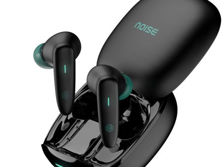 Noise Buds VS402 in-Ear Truly Wireless Earbuds with 50H of Playtime, Low Latency, Quad Mic with ENC, Instacharge(10 min=120 min),10mm Driver, BT v5.3, Breathing LED Lights (Neon Black) Online now