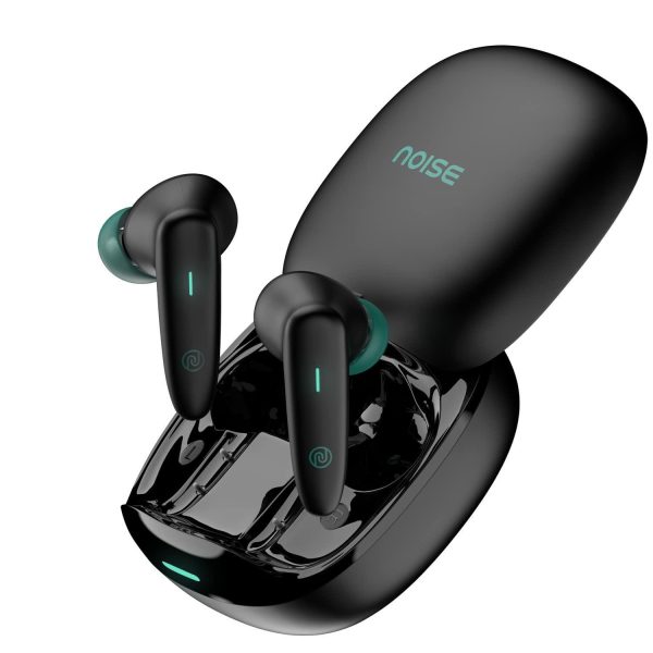 Noise Buds VS402 in-Ear Truly Wireless Earbuds with 50H of Playtime, Low Latency, Quad Mic with ENC, Instacharge(10 min=120 min),10mm Driver, BT v5.3, Breathing LED Lights (Neon Black) Online now