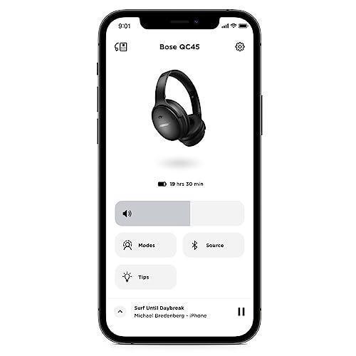 Bose Quietcomfort 45 Bluetooth Wireless Over Ear Headphones with Mic Noise Cancelling - Triple Black on Sale