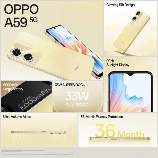 (Refurbished) OPPO A59 5G (Starry Black, 6GB RAM, 128GB Storage) | 5000 mAh Battery with 33W SUPERVOOC Charger | 6.56  HD+ 90Hz Display | with No Cost EMI Additional Exchange Offers Cheap