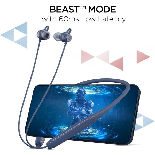 (Refurbished) boAt Rockerz 255 Max Bluetooth in Ear Earphones with 60H Playtime, EQ Modes, Power Magnetic Earbuds, Beast Mode, Enx Tech, ASAP Charge(10 Mins=10 Hrs), Dual Pair(Space Blue) For Cheap