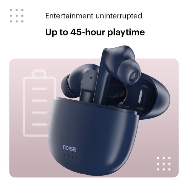 Noise Buds VS104 Truly Wireless Earbuds with 45H of Playtime, Quad Mic with ENC, Instacharge(10 min=200 min), 13mm Driver,Low Latency, BT v5.2 (Midnight Blue) For Discount