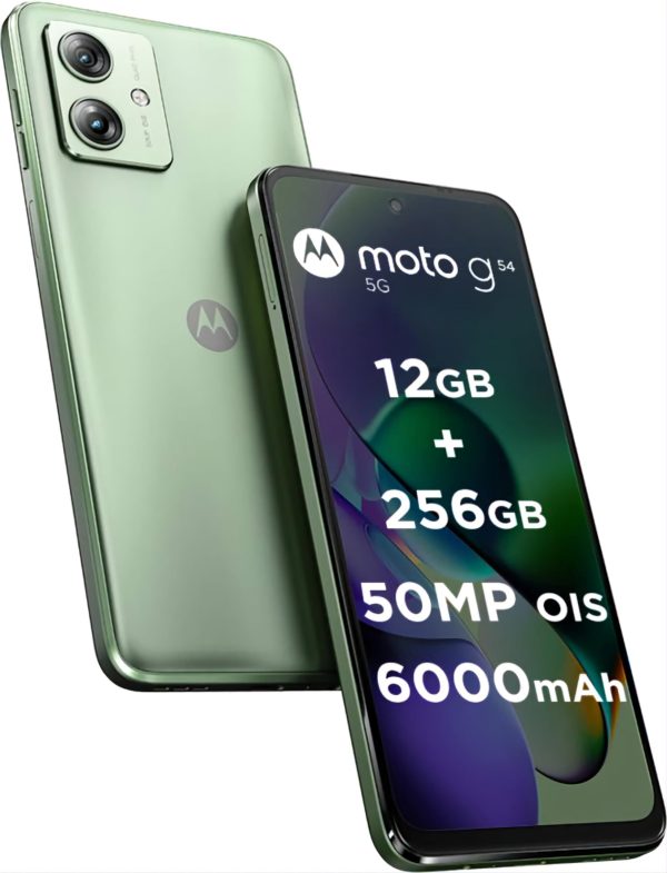 (Refurbished) Motorola G54 5G (Mint Green, 12GB RAM, 256GB Storage) | MediaTek Dimensity 7020 Processor | 6000mAh Battery with 30W Turbocharging | 50 MP OIS Camera with UltraPixel Technology | 6000 mAh Battery Online