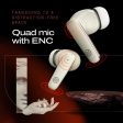 Noise Buds Venus Truly Wireless in-Ear Earbuds with ANC(Upto 30dB), 40H Playtime, Quad Mic with ENC, Instacharge(10 min=120 min), Low Latency(up to 45ms),10mm Driver (Lunar Ivory) Hot on Sale