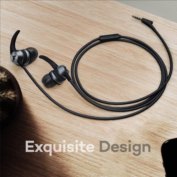 Boult Audio BassBuds X1 in-Ear Wired Earphones with 10mm Extra Bass Driver and HD Sound with mic(Black) Cheap