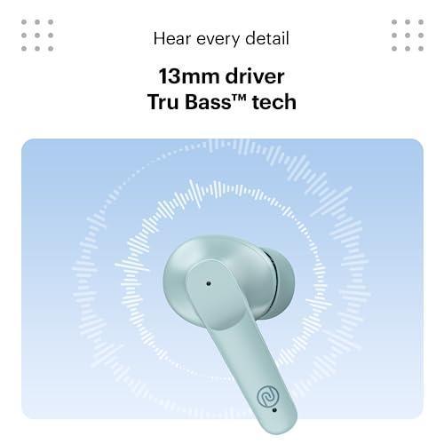 Noise Buds VS104 Truly Wireless Earbuds with 45H of Playtime, Quad Mic with ENC, Instacharge(10 min=200 min), 13mm Driver,Low Latency, BT v5.2 (Mint Green) Online Sale