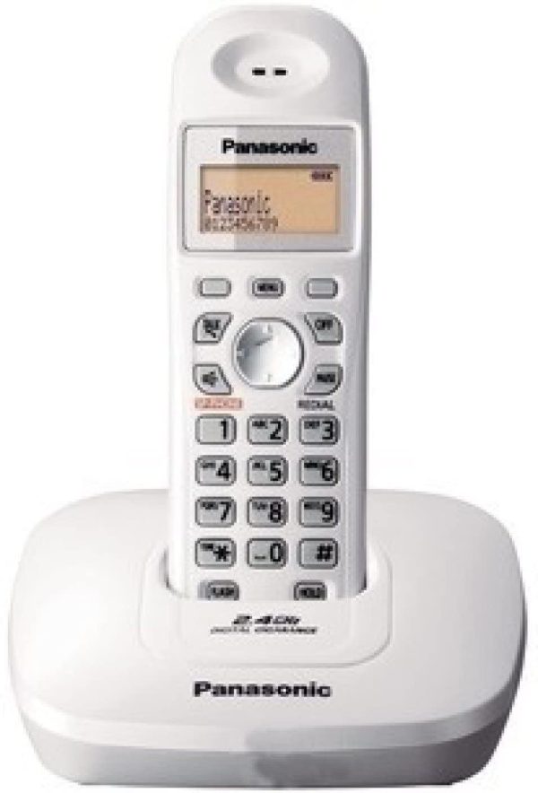 Panasonic Single Line 2.4 KX-TG3611SX Digital Cordless Landline Phone (White) Online now