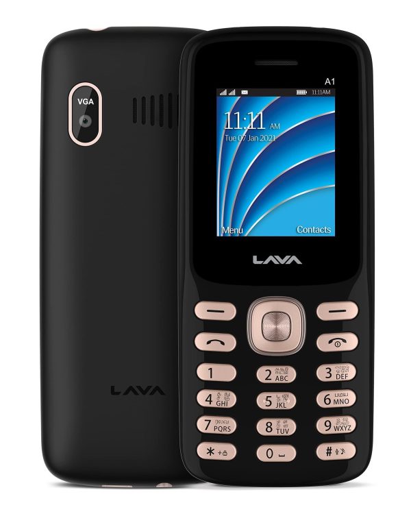 (Refurbished) Lava A1 2021 (Black Gold)-Dual Sim |Loud Sound|auto Call recoding Online