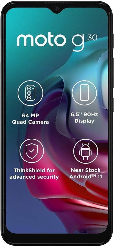 (Refurbished) MOTOROLA G30 (Dark Pearl, 4GB RAM, 64GB Storage) Online