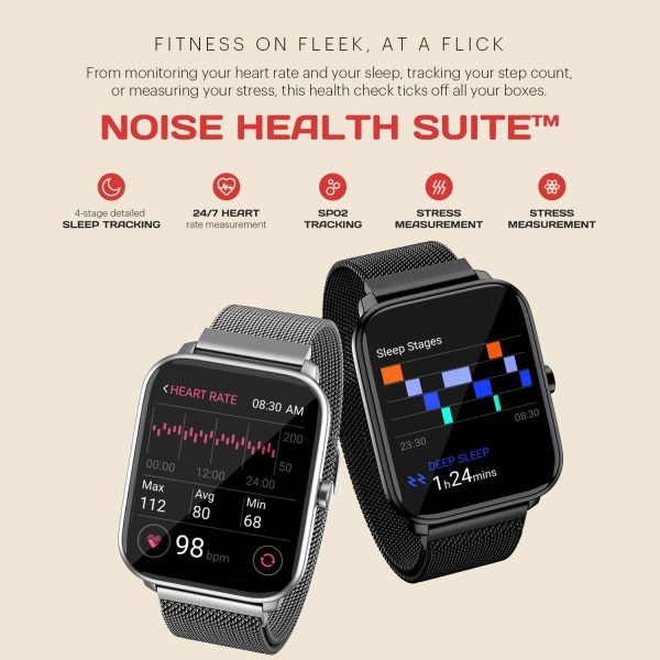 Noise ColorFit Pulse 4 with 1.85  Dynamic AMOLED Display, 600 Nits Brightness, BT Calling Smart Watch, Premium Build, 7 Days Battery Life, 24*7 Heart Rate & Sleep Tracking on NoiseFit App (Jet Black) on Sale