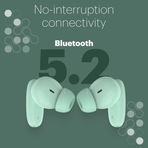 Noise Buds Connect Truly Wireless in Ear Earbuds with 50H Playtime, Quad Mic with ENC, Instacharge(10 min=120 min), 13mm Driver, Hyper Sync, and BT v5.2 (Mint Green) For Discount