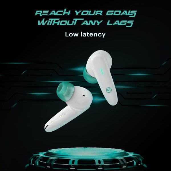 Noise Buds VS402 in-Ear Truly Wireless Earbuds with 50H of Playtime, Low Latency, Quad Mic with ENC, Instacharge(10 min=120 min),10mm Driver, BT v5.3, Breathing LED Lights (Neon White) Fashion