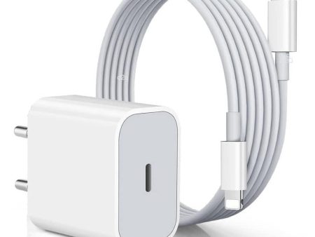 20W Original [MFi-Certified] Adapter Charger Cable Compatible with iPhone 14 14Plus 14Pro 14Promax 13 13Pro 13Promax 12 12Pro 12Promax  11 11Pro 11Promax X Xr Series (White) | 6 Months Warranty For Discount