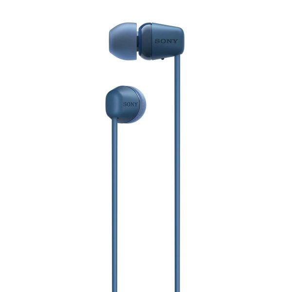 Sony WI-C100 Wireless Headphones with Customizable Equalizer for Deep Bass & 25 Hrs Battery, DSEE-Upscale, Splash Proof, 360RA, Fast Pair, in-Ear Bluetooth Headset with mic for Phone Calls (Blue) Online