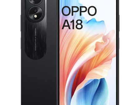 (Refurbished) OPPO A18 (Glowing Black, 4GB RAM, 64GB Storage) | 6.56  HD 90Hz Waterdrop Display | 5000 mAh Battery with No Cost EMI Additional Exchange Offers For Sale