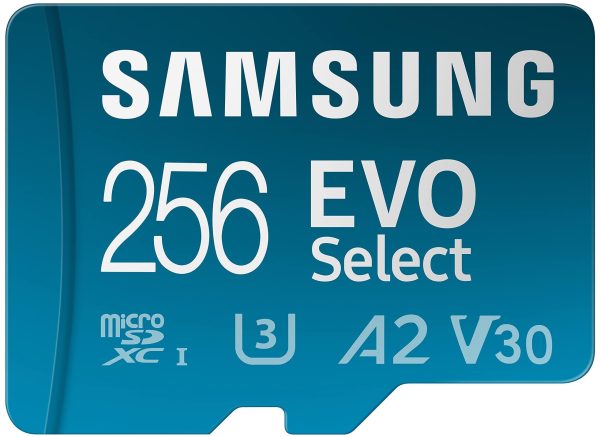 SAMSUNG EVO Select Micro SD-Memory-Card + Adapter, 256GB microSDXC 130MB s Full HD & 4K UHD, UHS-I, U3, A2, V30, Expanded Storage for Android Smartphones, Tablets, Nintendo-Switch (MB-ME256KA AM) Online