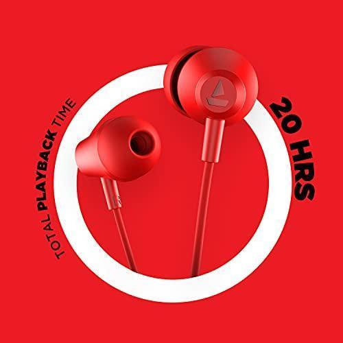 boAt Rockerz 375 Bluetooth Wireless in Ear Earphones with Mic (Raging Red) Online now