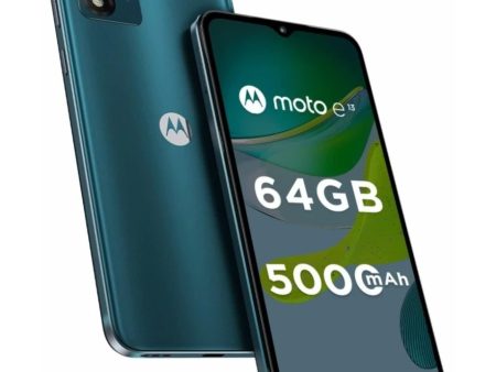 (Refurbished) Motorola E13 4G (Aurora Green, 2GB RAM, 64GB Storage) | Unisoc T606 Octa Core 1.6 GHz | 13MP Rear | 5MP Front Camera| 6.5inch HD+ IPS LCD Display with Dolby Atmos| IP52-rated Water-Repellent Design Hot on Sale