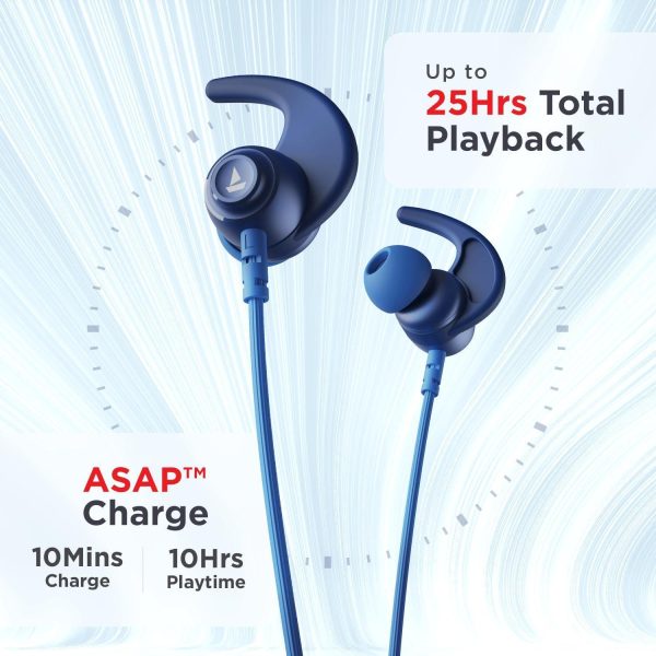 boAt Rockerz 268 Bluetooth in Ear Earphones with Beast™ Mode, ENx™ Mode, ASAP™ Charge, Upto 25 Hours Playback, Signature Sound, BTv5.2 & IPX5(Cool Blue) Cheap