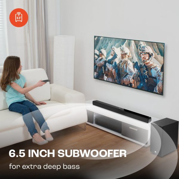 JBL CINEMA SB190 Deep Bass, Dolby Atmos Soundbar with Wireless Subwoofer for Extra Deep Bass, 2.1 Channel with Remote, Sound Mode for Voice Clarity, HDMI eARC, Bluetooth & Optical Connectivity (380W) For Discount