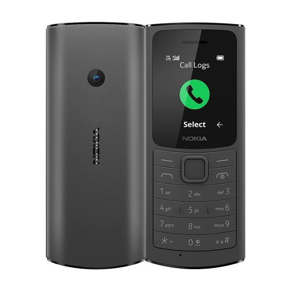 (Refurbished) Nokia 110 4G with Volte HD Calls, Up to 32GB External Memory, FM Radio (Wired & Wireless Dual Mode), Games, Torch | Black Cheap