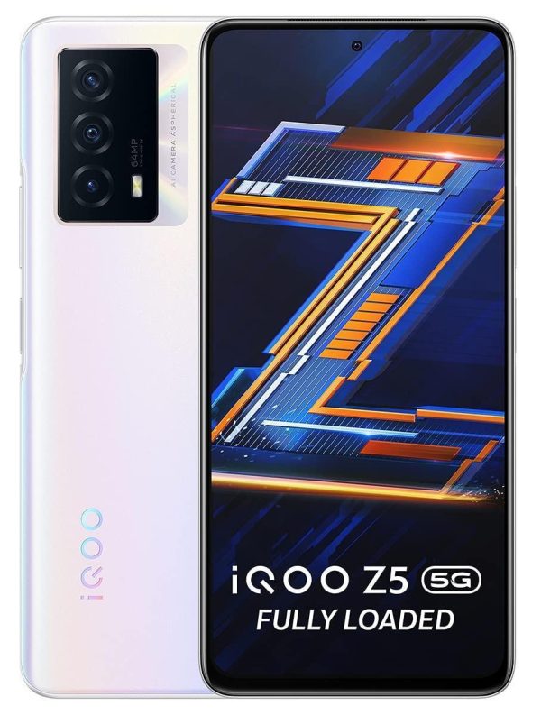 (Refurbished) iQOO Z5 5G (Arctic Dawn, 8GB RAM, 128GB Storage) For Cheap