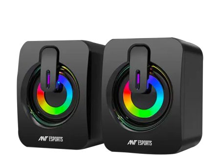 Ant Esports GS170 Gaming Speaker for PC, Stereo 2.0 USB Powered Desktop Speaker with 3.5 mm Aux-in, in-line Volume Control, RGB LED Lights Mini Multimedia Speakers for PC, Laptop, Tablet, Cellphone Hot on Sale