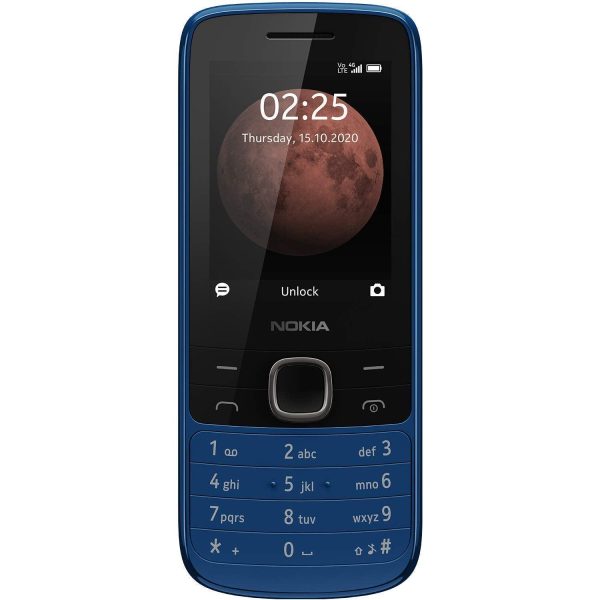 (Refurbished) Nokia 225 4G Dual SIM Feature Phone with Long Battery Life, Camera, Multiplayer Games, and Premium Finish – Classic Blue Colour For Sale