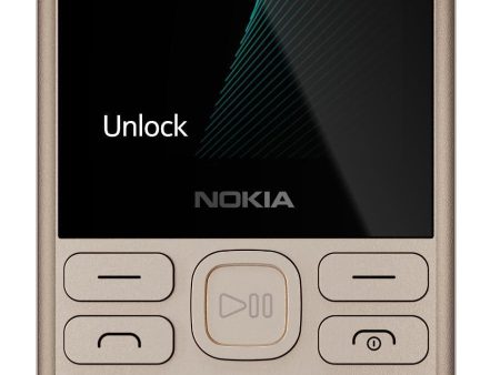 (Refurbished) Nokia 130 Music | Built-in Powerful Loud Speaker with Music Player and Wireless FM Radio | Dedicated Music Buttons | Big 2.4” Display | 1 Month Standby Battery Life | Gold Fashion